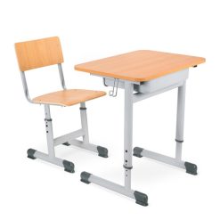 Set mobilier scolar reglabil, culoare fag