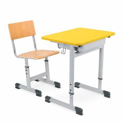 Set mobilier scolar reglabil, culoare galben